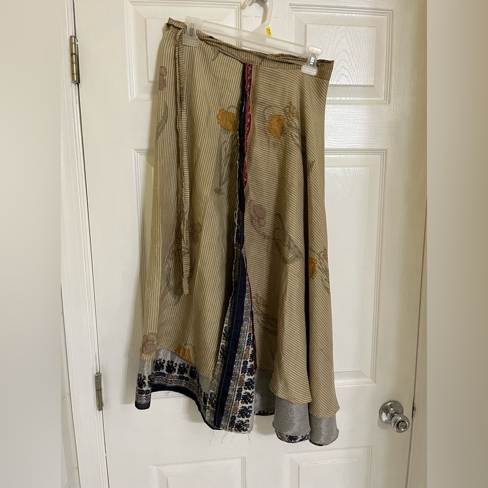 Two layer wrap skirt